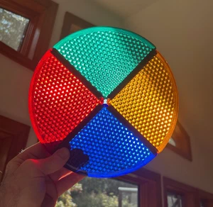 1950s Color Wheel Christmas Tree Light Replacement Lens Atomic Era Holiday MCM - Picture 1 of 5