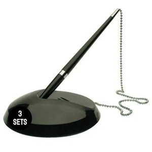 Essential Arts 3-Piece Reception Pen Desk Set with Refills - Black Ink - Picture 1 of 3