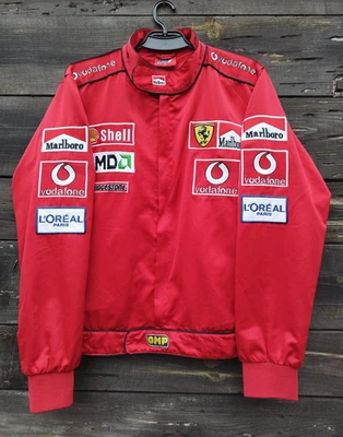 Chaqueta Bomber Icónica Retro Ferrari F1 Team | Logotipos Bordados Vintage Foto 1 de 4