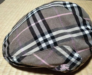 Burberry Blue Label Nova Check Logo Jagdhut Wolle grau Damenmode Ware - Bild 1 von 9
