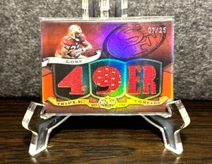 FRANK GORE 2009 Topps Triple Threads #TTR-59 [Red] (SF 49ERS) JERSEY COMBO  /25  - Picture 1 of 9