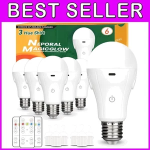 Rechargeable Light Bulbs with Remote - 3 Colors + Dimmable - Picture 1 of 9
