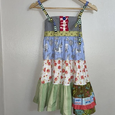 Vestido Matilda Jane Niñas 8 Boleto de Rifa Circo Maravilloso Desfile Patchwork NUEVO Foto 1 de 4