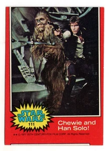 1977 Topps Star Wars Card #111 Chewie and Han Solo! (Off centered) - Picture 1 of 2