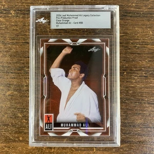 2024 Leaf Muhammad Ali Legacy Collection - Clear Orange Color - Card #80 Boxing - Bild 1 von 2