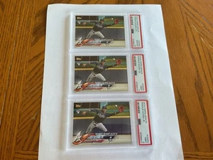 2018 Topps Update #US252 Ronald Acuna Jr. LOT (3) Rookie Debut PSA 10,9,9 MT CK2 - Picture 1 of 12