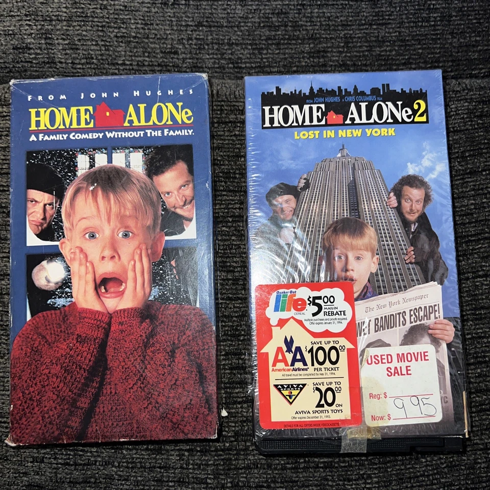 Home Alone 1 and Home Alone 2 VHS Video Tapes  1990-1992  - Comedy - Image 1 of 1