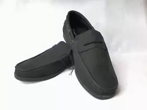 Mocasines informales para hombre Samuel Joseph negros sin cordones talla 13 nuevos con etiquetas - Imagen 1 de 16