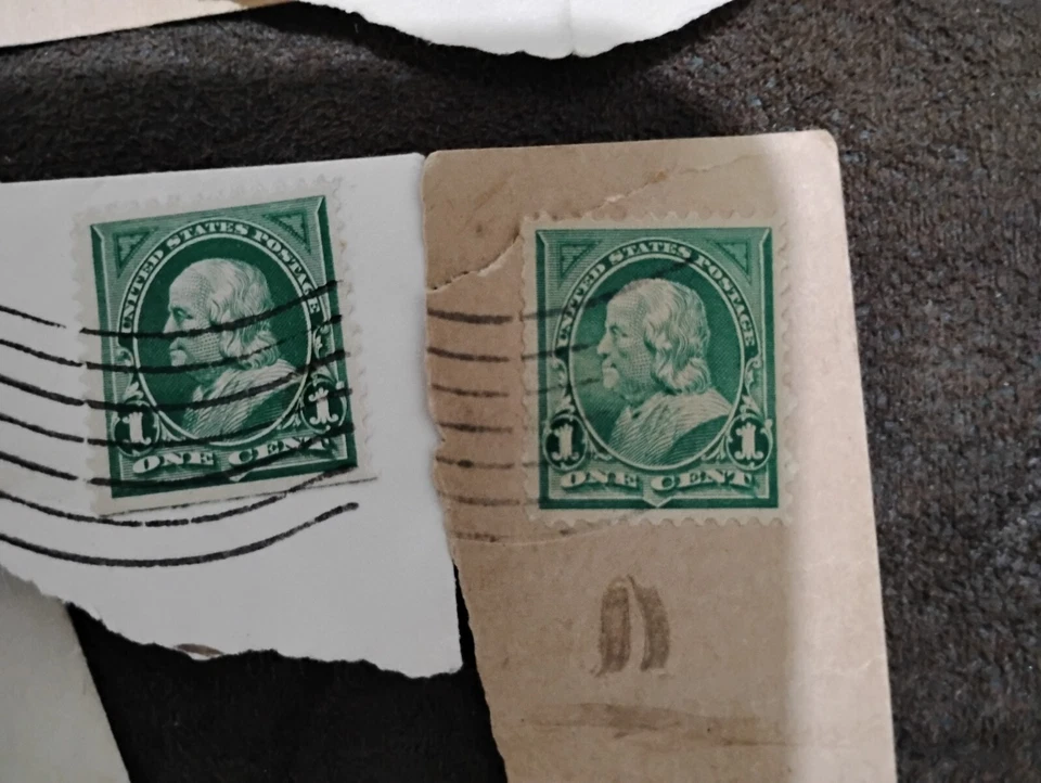 Benjamin Franklin Green One Cent U.S. Stamp(Rare:See pic) **Price⬇️4Fast Sale** - Image 1 of 4