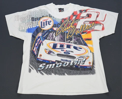 Rare VTG CHASE Rusty Wallace Smooth Under Pressure All Over Print T Shirt 90s XL Cover