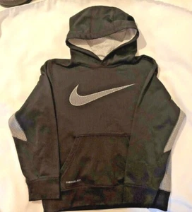 NIKE Therma Fit Youth L/Sl Black Hoodie-Size Medium - Picture 1 of 3