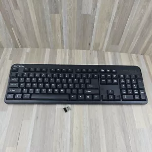 Bytech Wireless Computer Keyboard BY-KB-WS-102-BK QWERTY 10 Key w/ USB Dongle - Zdjęcie 1 z 15
