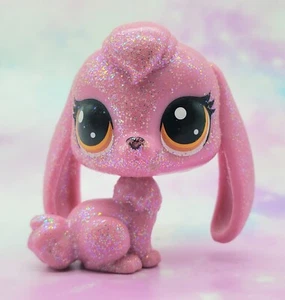 Littlest Pet Shop Authentic # 2-S5 Dazzles Bunnyton Pink Glitter Rabbit - Bild 1 von 4