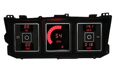 Ford Truck DIGITAL DASH PANEL FOR 1973-1979 Gauges Intellitronix Red LEDs!!