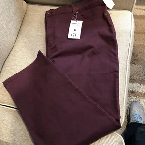 Gloria Vanderbilt Amanda Fit Maroon Jeans ~ Size 24W ~ New - Bild 1 von 3