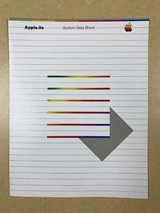 MINT BROCHURE ___ Apple II e "System Data Sheet" 4 pages 1982 ___ Apple Computer - Afbeelding 1 van 10