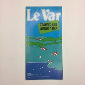 Le Var Touring and Holiday Map FRANCE PROVENCE ALPS COTE D'AZUR Vintage 1980s - Picture 1 of 7