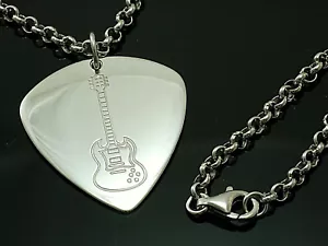 Catena plettro argento 925 lunghezza 50 cm x 3 mm SG design Rockys Merch - Foto 1 di 3