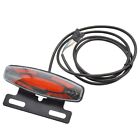 Durable Electric Bicycle Taillight Turn Signal Rear Rack Lamp ABS Black+Red