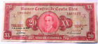 1957 Costa Rica 20 Colones Scarce  Ch VF+  Currency Banknote Paper Money p-222