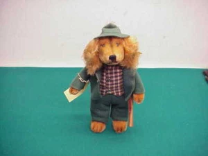 Vintage Steiff WaldiLi cane da caccia #326 bottone etichetta Germania - Foto 1 di 5