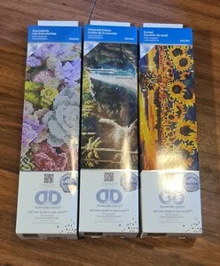 Lot Of 3 Diamond Dotz Diamond Facet Art Kit: Succulent, Sunset And Waterfall... - Picture 1 of 5