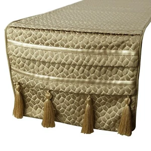 Decorative Table Runner Gold Silk Wedding Décor Table Décor - Mosaic Décor - Picture 1 of 4