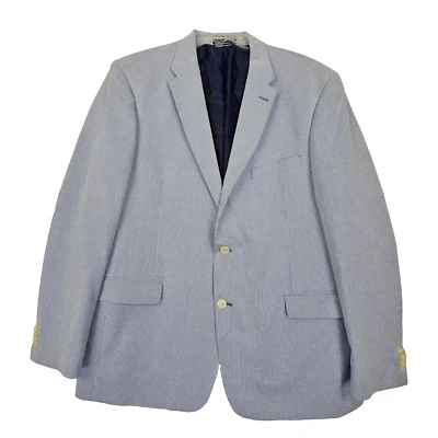 Nuevo Abrigo Deportivo Tommy Hilfiger Algodón Slubby Verano Para Hombres R44 Rayas Doble Ventilación Foto 1 de 4