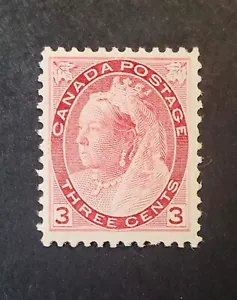 Stamps Canada Mint: #78 3c carmine Q. Victoria Numeral Issue F-VF MNH - Picture 1 of 1
