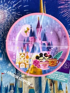 2023 Disney Parks Joey Chou Cinderella Castle Magic Kingdom Plastic Sm Plate Set - Picture 1 of 3