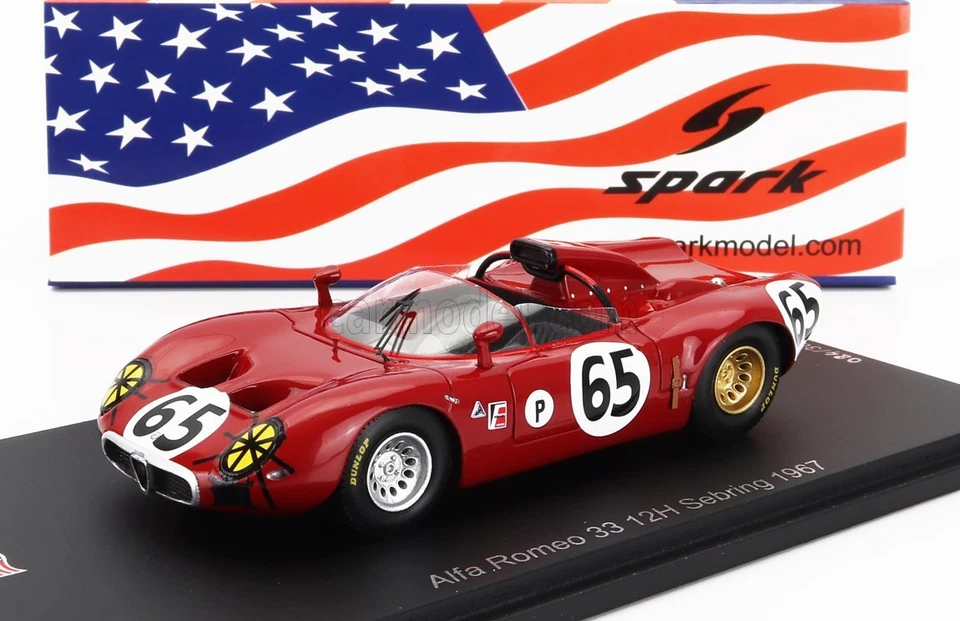 1/43 SPARK-MODEL - ALFA ROMEO - 33 SPIDER TEAM AUTODELTA N 65 12h SEBRING US314 - Immagine 1 di 1