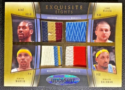 DENVER NUGGETS 2009-10 UD Exquisite Collection Eights Patches ANTHONY SMITH 2/3 - Image 1 of 4