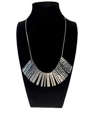 Banana Republic XOXO Women's Fringe Bar Necklace Silver Tone NWT - Image 1 of 4
