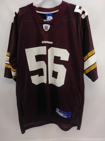 Washington Redskins Lavar Arrington Jersey Men's Sz L Reebok On Field  #56 NFL Cover