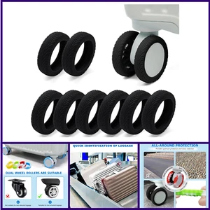 Luggage Wheels Covers,Silicone Luggage Wheel Protector Covers for 2.1-2.4 inchs - Picture 1 of 7