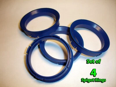 (set of 4) Plastic Spigot Rings Alloy Wheel Hub Centric Spacer Rings - Image 1 of 2