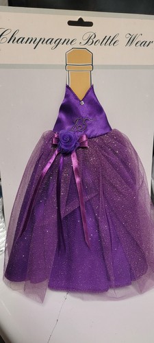 VETEMENTS Usura in bottiglia di champagne viola ABITO SOLO ABITO