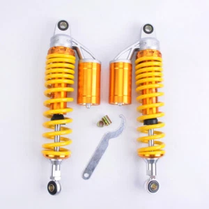 PAS 2PCS Shock Absorbers 380MM 15" Round Ends Motorcycle Replacement Universal - Picture 1 of 7