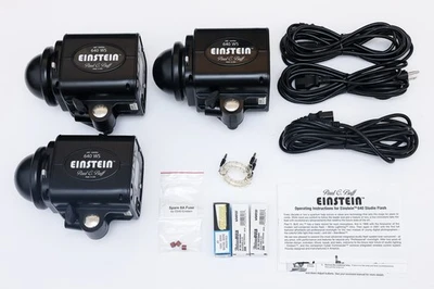 Three Used Paul C. Buff Einstein 640 Studio Flash Units & Two 22" Beauty Dishes - Image 1 of 4