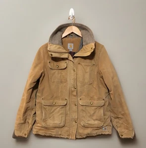 Vintage Carhartt Jacke Damen M Weathered Duck Wesley Mantel Decke gefüttert Chore Barn - Bild 1 von 15