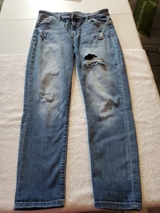 Pantalones de mezclilla para mujer Judy azules talla 11/30 desgastados - Imagen 1 de 17