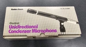 Realistic Microphone Ultra Slim Condenser Radio Shack Japan NOS 1980s Vintage - Zdjęcie 1 z 4
