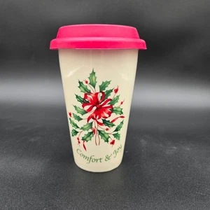 Lenox Vaso de Viaje Taza de Café Vacaciones Navidad Acebo Diseño 12oz Comodidad Alegría - Imagen 1 de 6