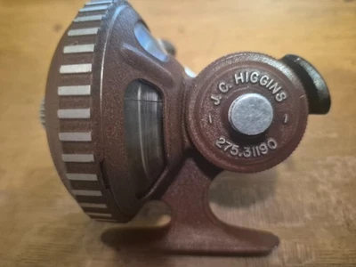 Carrete de pesca OVNI JC Higgins de colección 275.31190 raro buen estado de funcionamiento Canadá Foto 1 de 4