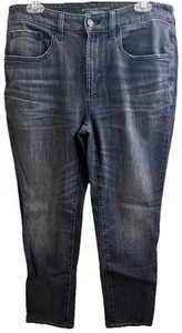 Chico’s Größe 0,5R U.S. Boyfriend-Knöcheljeans Stretch Größe 6R schwarz distressed - Bild 1 von 10