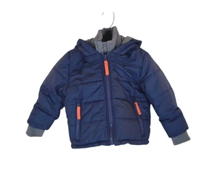 Pre-Owned ROTHS CHILD 24M Navy Quilted Double Layer Hooded Puffer Coat Boy - Picture 1 of 13