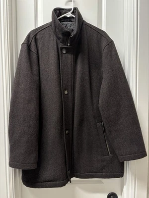 Jos. A. Bank Wool Blend Brown Tweed Winter Executive Coat Size Large- EUC - Image 1 of 4