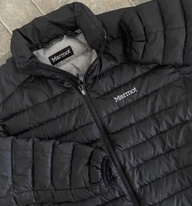 Marmot Jacket Mens XL Black 700 Fill Down Puffer Packable Lightweight Tullus - Picture 1 of 7