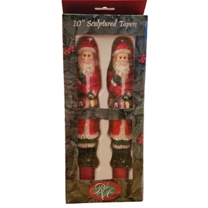 Vintage Robert Alan Candle Company 10" Santa Spitzkerzen Weihnachten (Gg212) - Bild 1 von 5