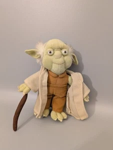 Star Wars Yoda Plüschfigur ca 17 cm von ZEWA mit Stock für Sammler Werbeartikel - Bild 1 von 3